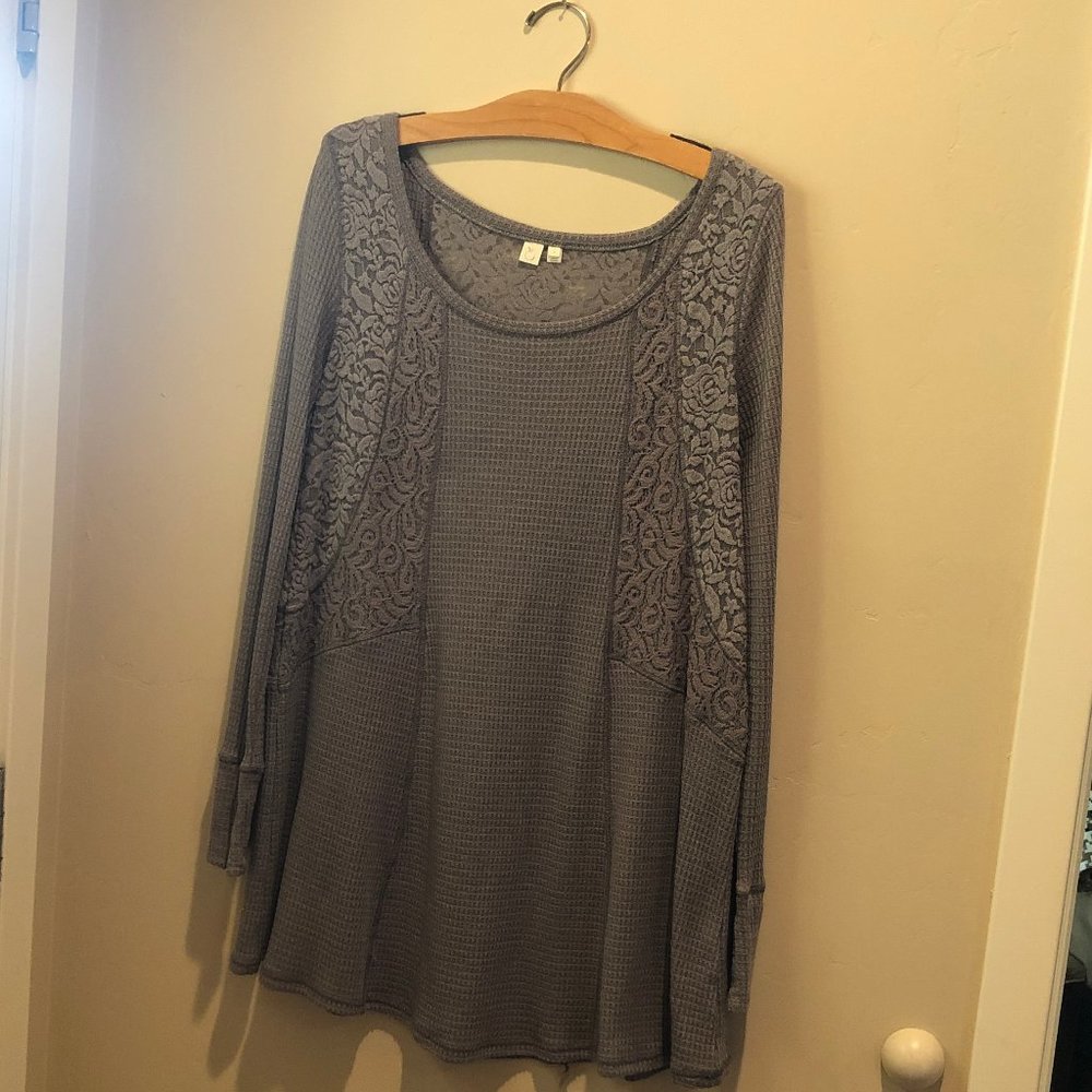 Sweater Dress in Purple Gray